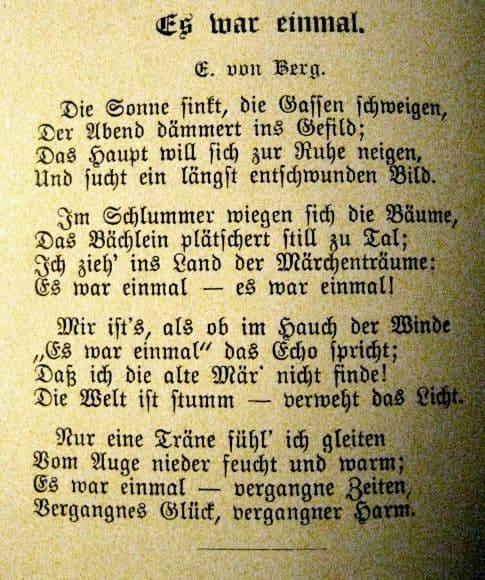 Es war einmal Es war einmal